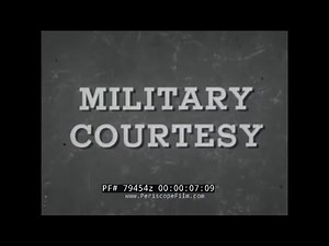 “MILITARY COURTESY” 1963 U.S. ARMY TRAINING FILM WHEN TO SALUTE 79454z