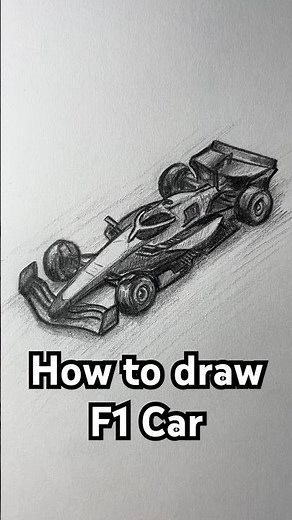 How to draw an F1 Car! Easy! #art #howtodraw #f1 #formula1 #drawing