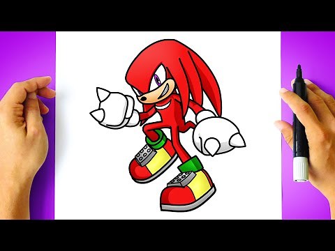 How to DRAW KNUCKLES THE ECHIDNA step by step