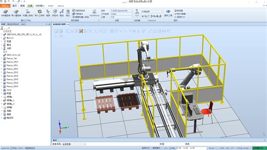ABB仿真Robotstudio软件-机器人玻璃涂胶分拣码垛
