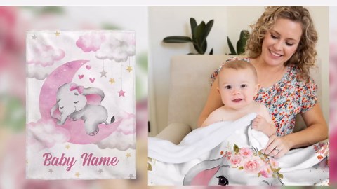 Personalized Baby Blankets, Custom Baby Blanket - Baby Blanket with Name for Girls, Best Gift for Baby, Newborn Monogram Plush Fleece (30x40)