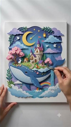 10 Seconds of Pure ASMR Paper Craft Satisfaction ✂️💙 #viral