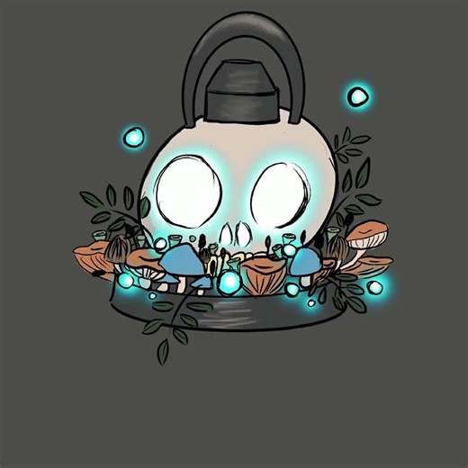 The mushroom lantern in the dungeon