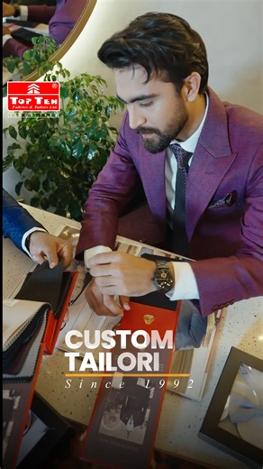 The journey from fabric roll to perfect fit —It all begins at Top Ten. Where every stitch reflects perfection. | Top Ten Fabrics & Tailors Ltd.
