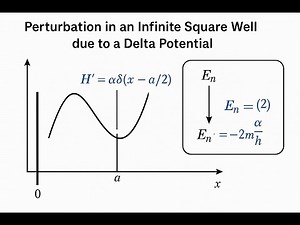Griffiths QM Problem 7.5, Part 1 Perturbation in an Infinite Square Well due to a Delta Potential