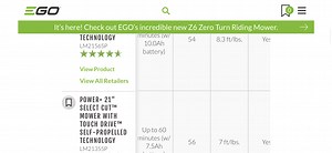 Ego select cut mowers vs. base model?