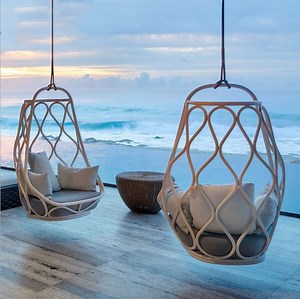 [Hot Item] Foshan Hanging Chair with Round Frame Hanging Egg Garden Rattan Swing Chair