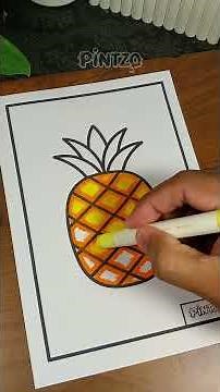Coloring a Pineapple with Crayons: Easy Steps for Kids and Adults