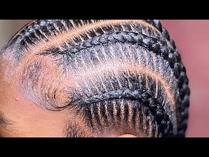 6 stitch braids tutorial for beginners | how to do stitch braids | straight backs