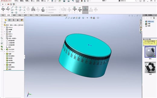 solidworks 变化阵列 数字阵列 带角度旋钮 圆周阵列 移动面 旋钮角度数字阵列