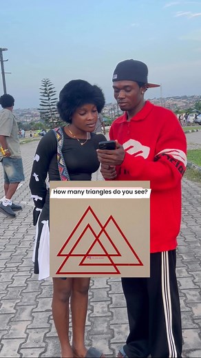 56K views · 448 reactions | How many do you see? This is an eye test. The closer you look, the easier you see all the triangles藍﫵 | Gracious nedu comedy | Facebook