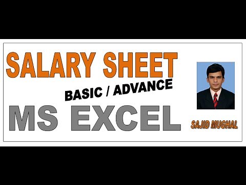 HOW TO CREATE SALARY SHEET AND PAYSLIP IN EXCEL