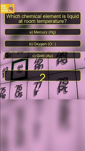 Which Element Is Liquid at Room Temperature? | Science Quiz