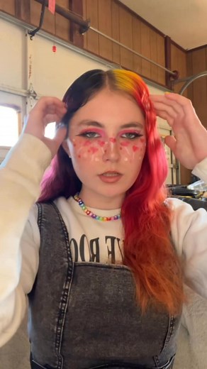 Heart lollipop themed makeup ☺️ #fyp #highlightsシ゚ #wannabeinfluencer #makeup #hearts | Anna Allen