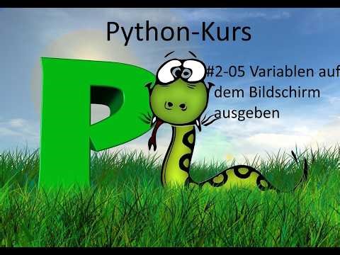 Pythonkurs - Kurseinheit 2 Variablen und Datentypen - Video 05 Variablen ausgeben