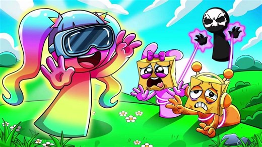 【Incredibox动画】斯普伦基彩虹不理睬蒙面的斯普伦基24小时！_Incredibox Sprunki动画