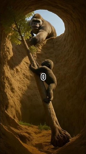 Gorilla vs. Trees: The Strength Showdown #animal