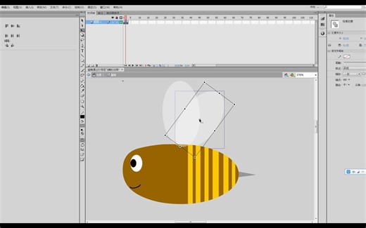 flash制作蜜蜂引导层的动画