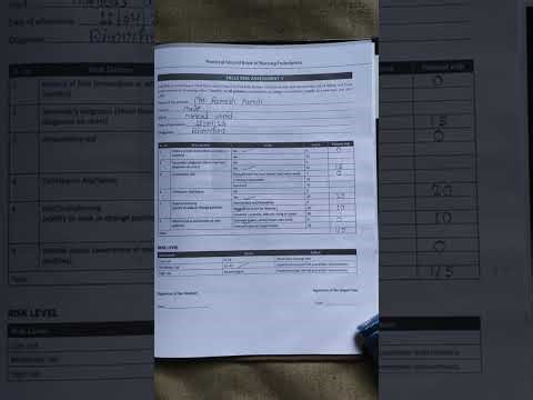 🪧Falls Risk Assessment on Diarrhea patient format 📜 practical record book 📚📚