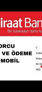 HGS Borcu Sorgulama ve Ödeme Ziraat Mobil