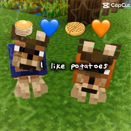Mr Waffle and Mr Pancake 💙🧡 #minecraft #death #sad #StrangerC-sun #dog