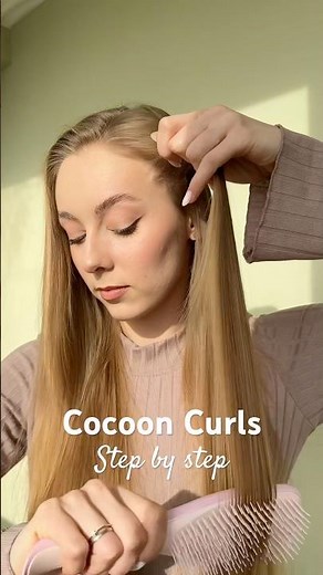 Cocoon curls Tutorial and Result❤️ #heatlesscurls #curls #hairtutorial