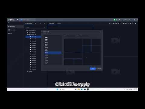 DHCA-DSS - 13. DSS Basic How to set a custom split view in DSS