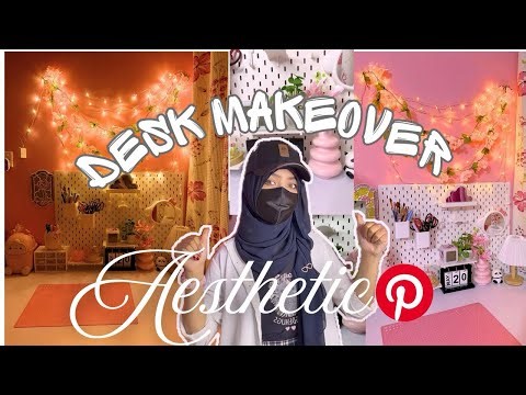 ✨ Aesthetic Desk Makeover 🌸 | Pinterest Inspired Dream Setup!