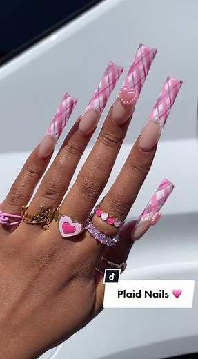 Pretty in Plaid: Pink Nail Art Tutorial