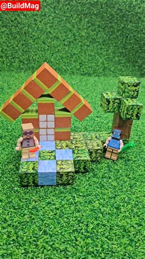 Color contrast mini build in Minecraft 😮 #minecraft