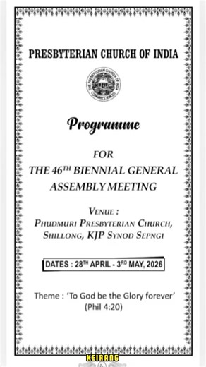 Program PCI General Assembly ha Phudmuri