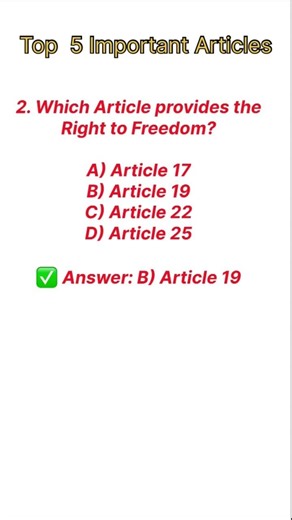 📚 5 Most Important MCQs from Indian Constitution | GK for All Government Exams