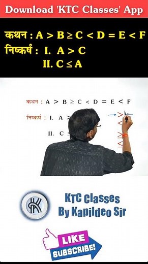 Reasoning Inequalities Best Tricks - Inequality Tricks || By Kapildeo Sir #shorts