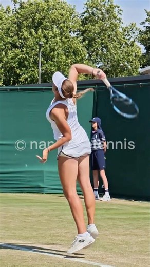 Wimbledon Girls Champion Anna Pushkareva Serve Pronation #tennis #serve #superslowmotion #1000fps