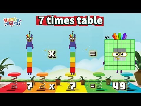 LEARN NUMBERBLOCKS 7 TIMES TABLE | MULTIPLICATION TABLE OF SEVEN | LEARN TO COUNT LEARNINGBLOCKS_ID