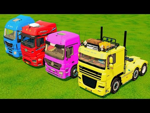 TRANSPORTING DUMP TRUCKS, TANKER TRUCKS & FIRE ENGINE WITH BIG TOW TRUCKS! Farming Simulator 22