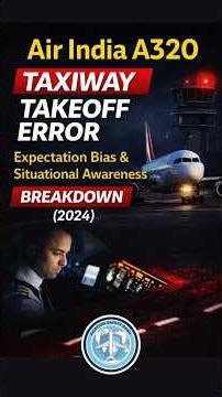 Air India A320 Taxiway Takeoff Error | Expectation Bias & Night SA Breakdown (2024) #shorts