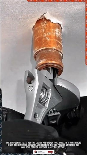 Wrench Tool: Custom Pipe Wrench Rusted Pipe Removal Innovation #tool #tools #innovation