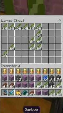 Raiding a stack bamboo farm #shorts #donutsmp #minecraft