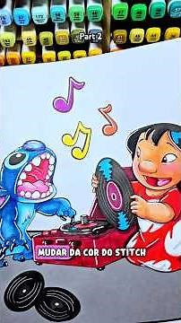 Pintando livro de colorir do Lilo & Stitch #coloring #coloringbook #arte #stitch #liloandstitch
