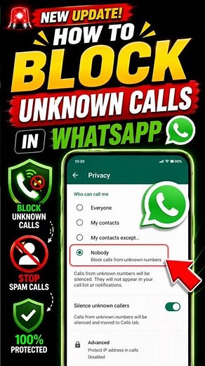 how to block unknown calls in whatsapp
