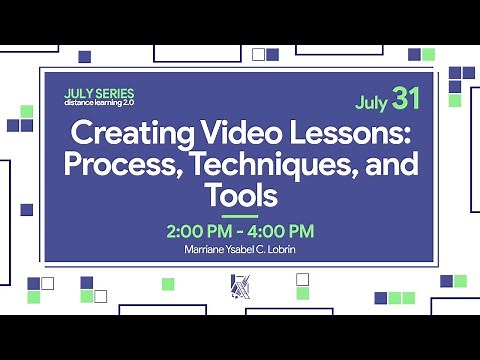 Creating Video Lessons: Process, Techniques and Tools