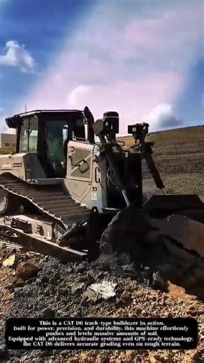 Powerful CAT D6 Dozer Leveling Earth with Precision! #shorts #heavyequipment