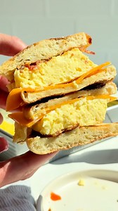 Easy Sheet Pan Scrambled Eggs | Fit Foodie Finds