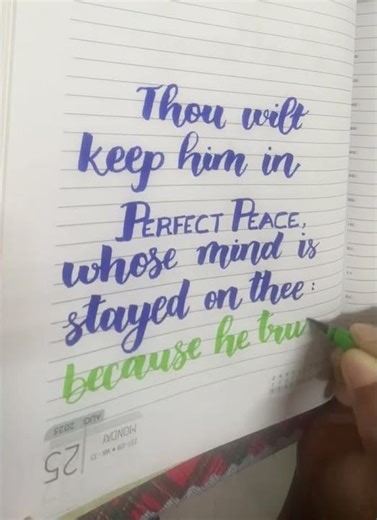 Isaiah 26 : 3 | Bible verse Calligraphy #bible #bibleverse #calligraphy #handlettering