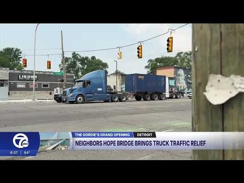 SW Detroit residents hope bridge opening will bring relief from truck traffic