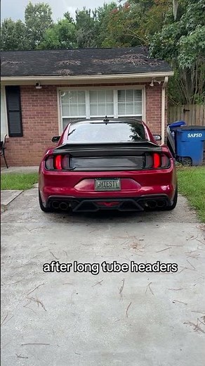 CATLESS 1 7/8th SPEED ENGINEERING LONG TUBE HEADERS ON MUSTANG GT #shortvideo