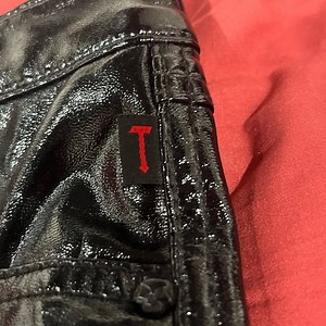 Tripp NYC Black 32/15 Faux Patent Leather PVC Vinyl Black Goth Rave Pants