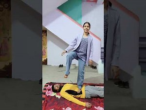 chest trample chalenge husband wife funny video