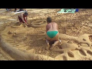 Creating Little Beach Sand Art on Maui